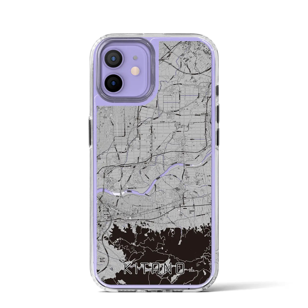 【北野(福岡県)】地図柄iPhoneケース(MagSafeタイプ)
