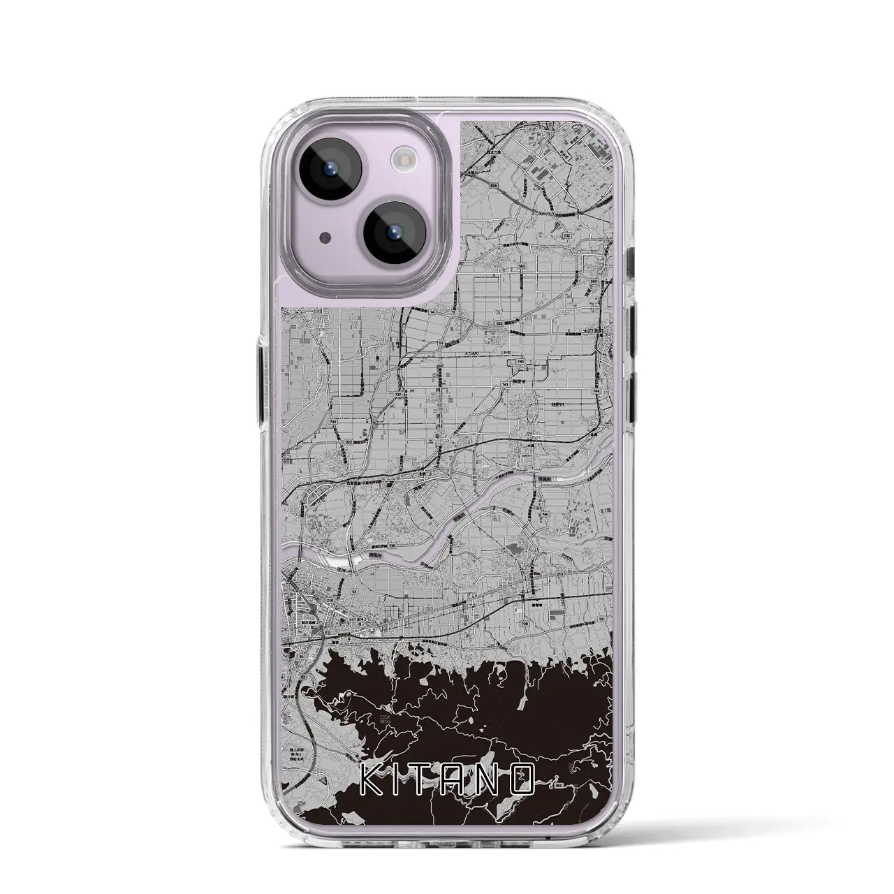 【北野(福岡県)】地図柄iPhoneケース(MagSafeタイプ)