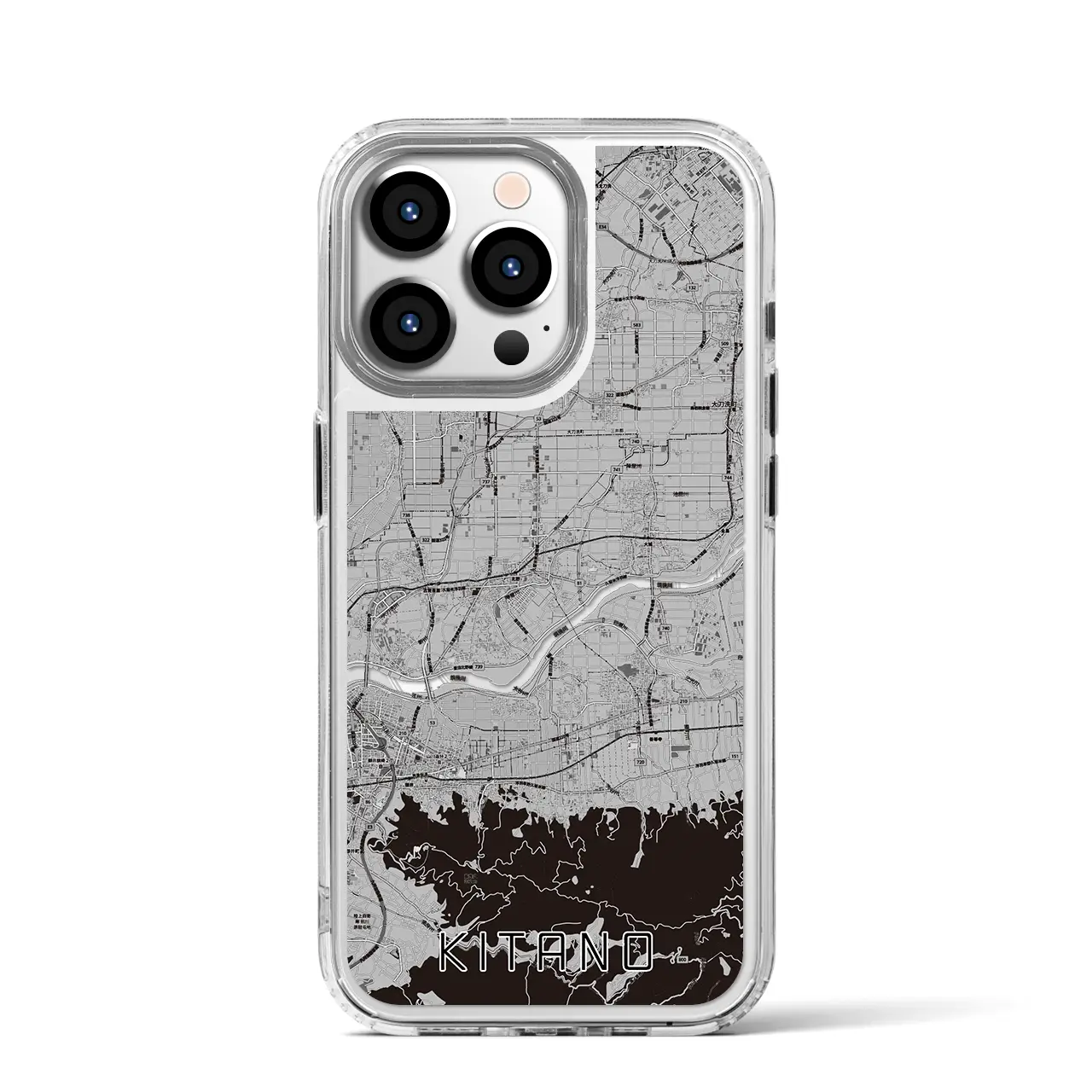 【北野(福岡県)】地図柄iPhoneケース(MagSafeタイプ)