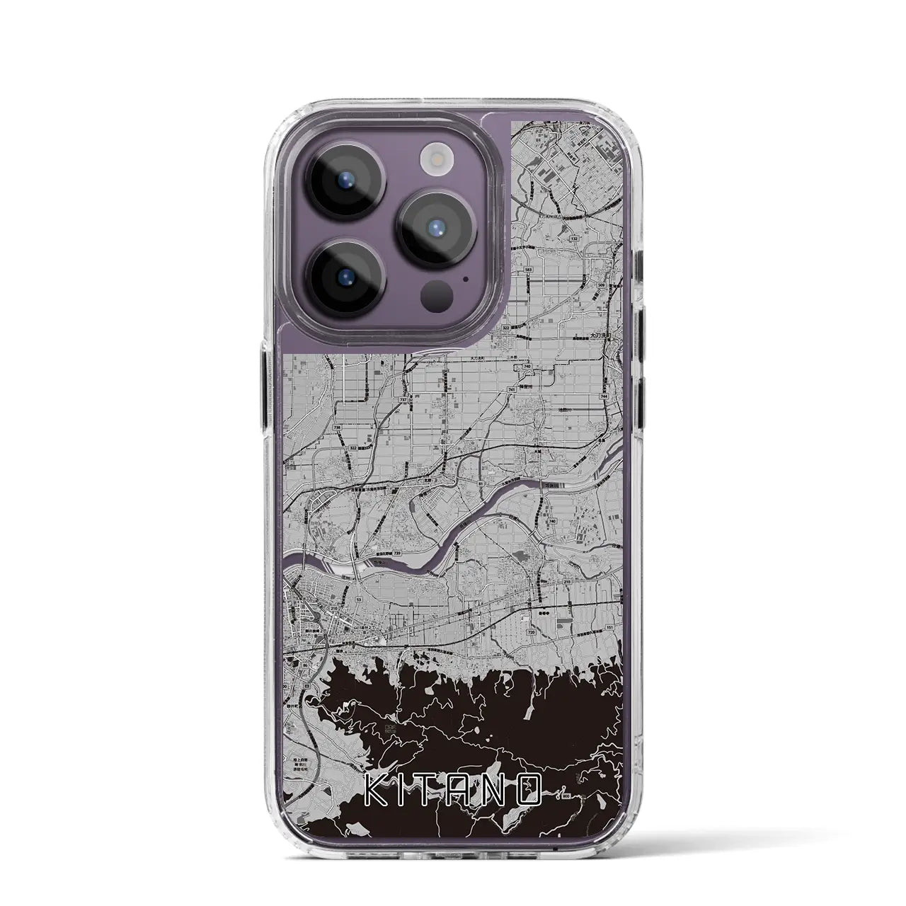 【北野(福岡県)】地図柄iPhoneケース(MagSafeタイプ)