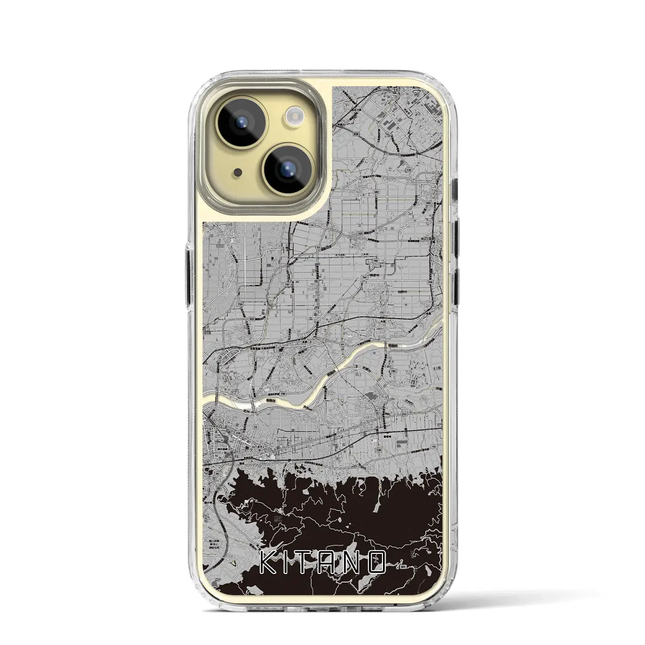 【北野(福岡県)】地図柄iPhoneケース(MagSafeタイプ)