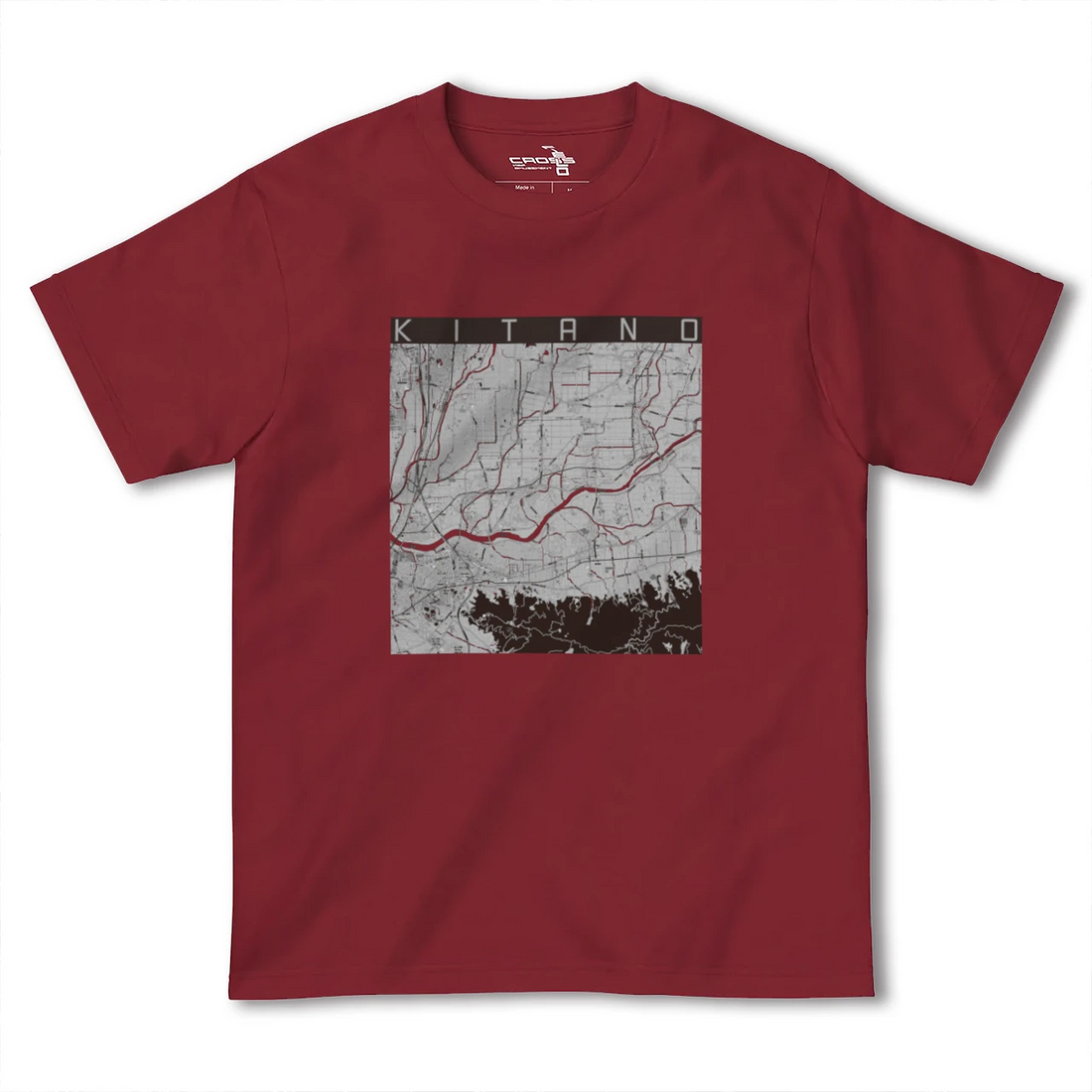 【北野(福岡県)】地図柄ヘビーウェイトTシャツ