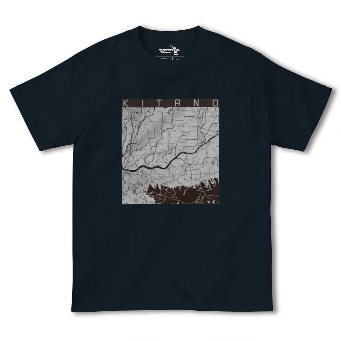 【北野(福岡県)】地図柄ヘビーウェイトTシャツ