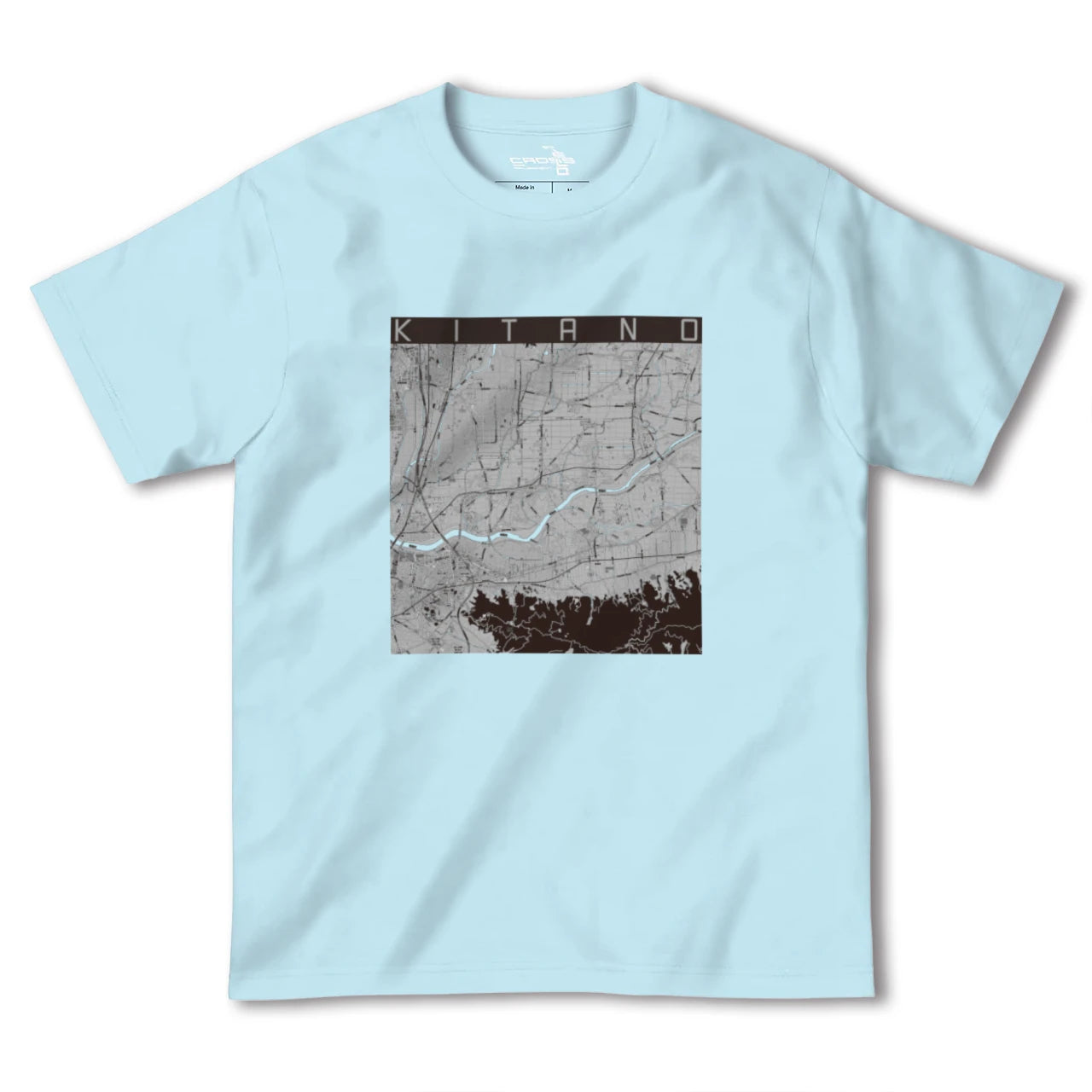 【北野(福岡県)】地図柄ヘビーウェイトTシャツ