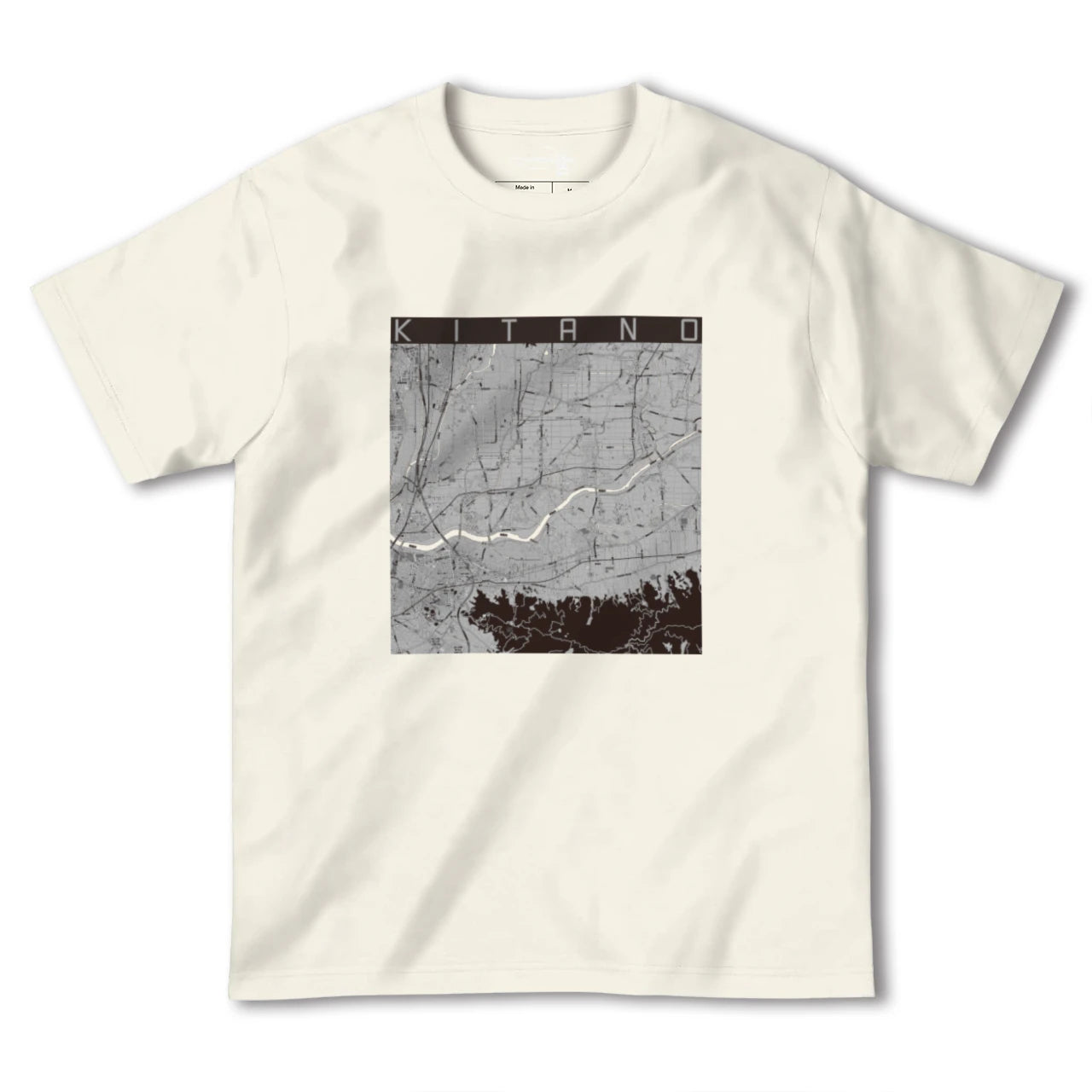 【北野(福岡県)】地図柄ヘビーウェイトTシャツ