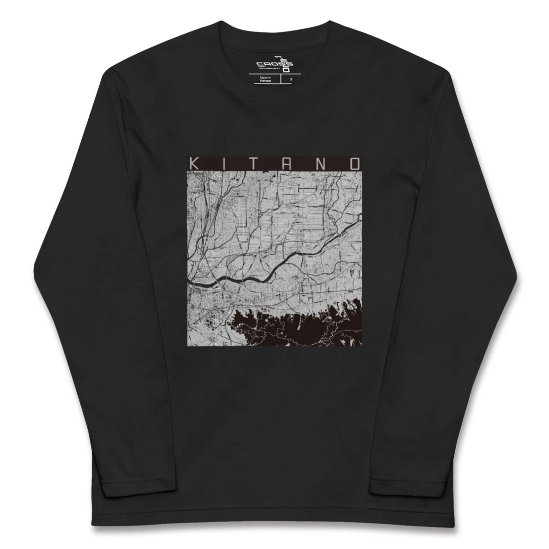 【北野(福岡県)】地図柄ロングスリーブTシャツ