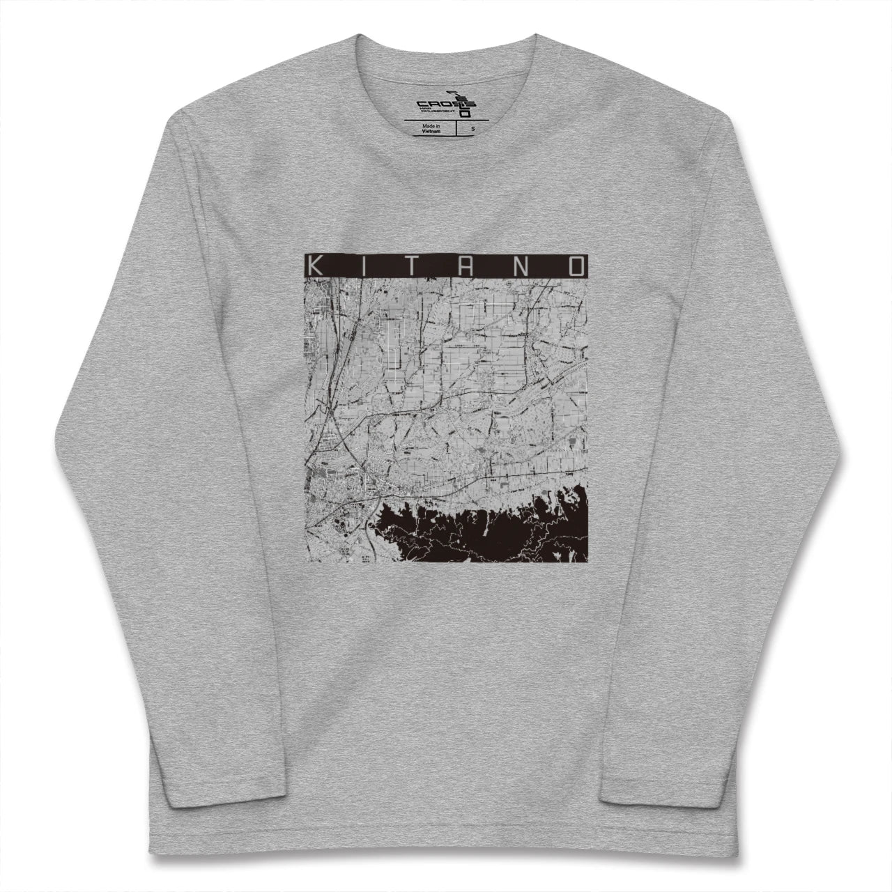 【北野(福岡県)】地図柄ロングスリーブTシャツ