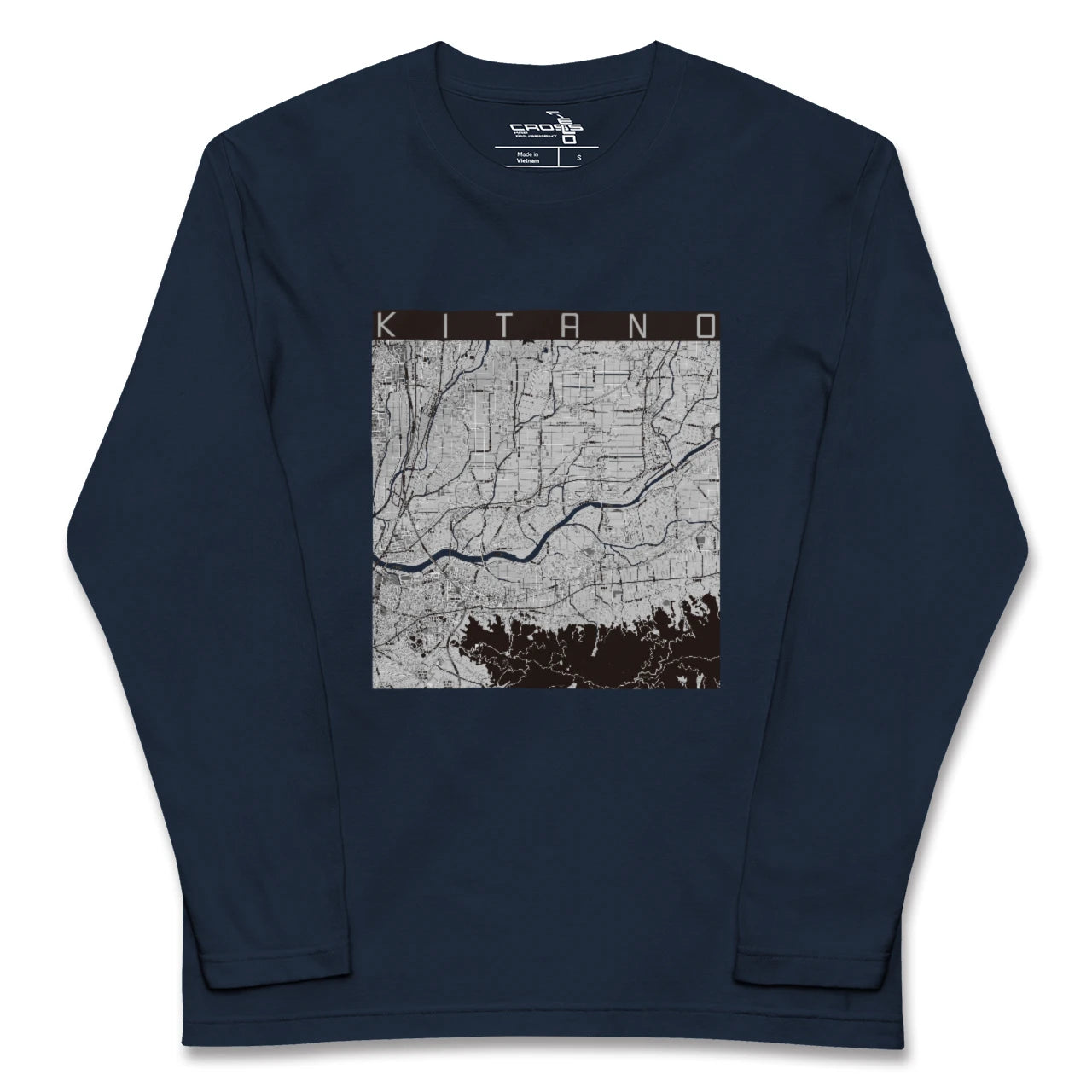 【北野(福岡県)】地図柄ロングスリーブTシャツ