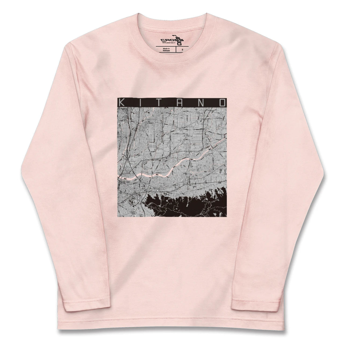 【北野(福岡県)】地図柄ロングスリーブTシャツ