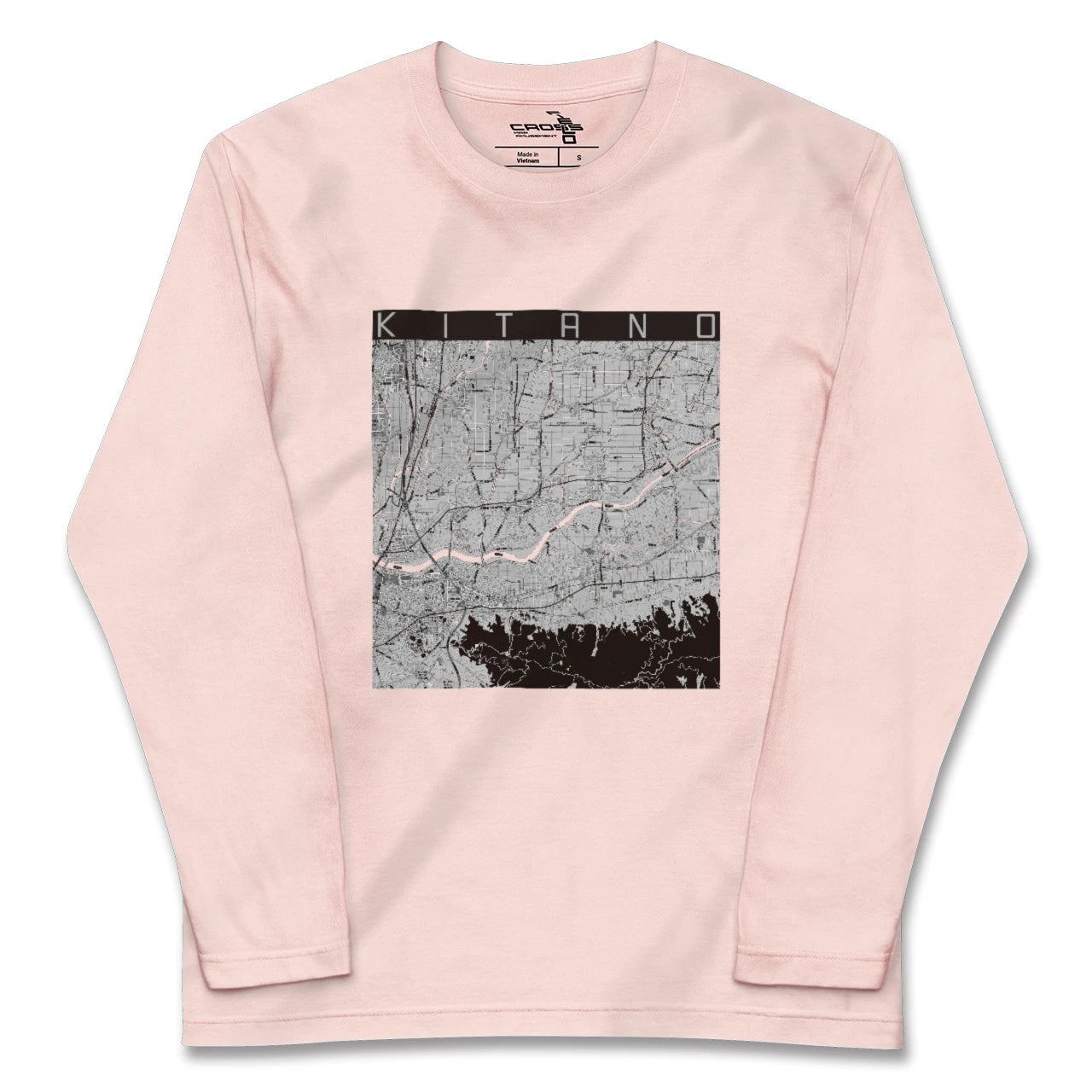 【北野(福岡県)】地図柄ロングスリーブTシャツ