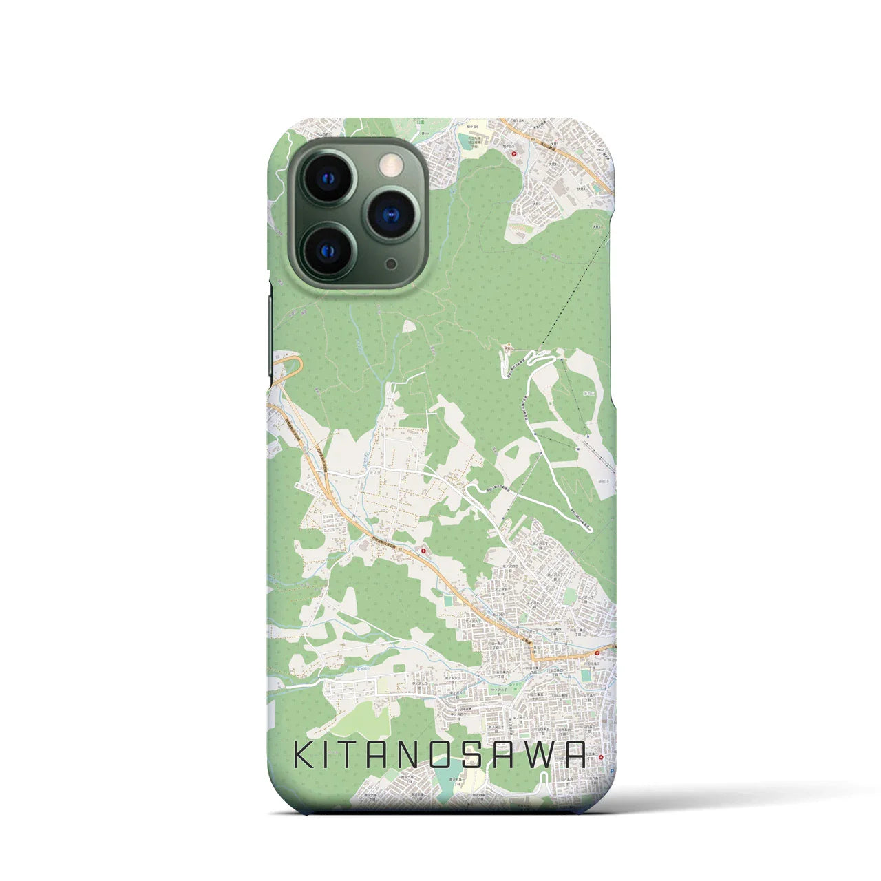 【北の沢(北海道)】地図柄iPhoneケース(バックカバータイプ)
