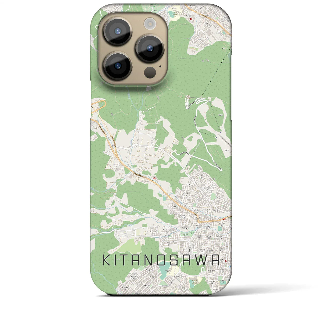 【北の沢(北海道)】地図柄iPhoneケース(バックカバータイプ)