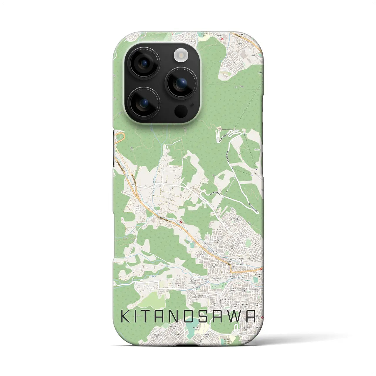 【北の沢(北海道)】地図柄iPhoneケース(バックカバータイプ)