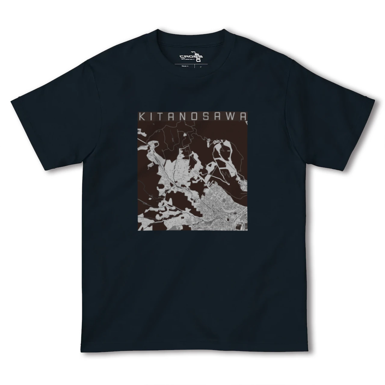 【北の沢(北海道)】地図柄ヘビーウェイトTシャツ