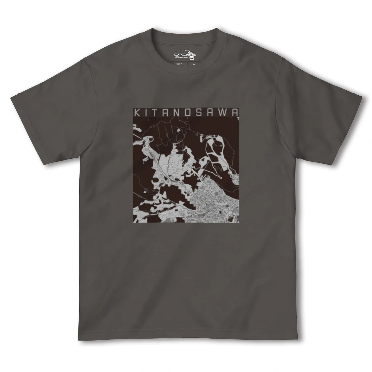 【北の沢(北海道)】地図柄ヘビーウェイトTシャツ