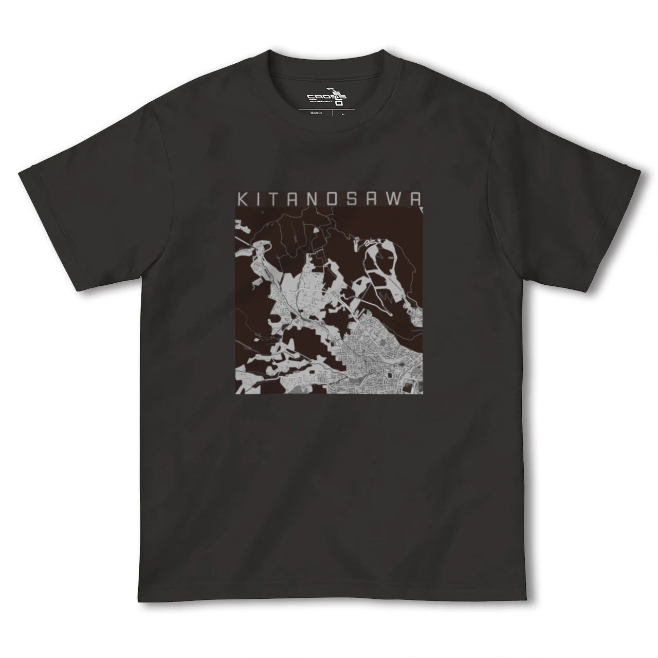 【北の沢(北海道)】地図柄ヘビーウェイトTシャツ