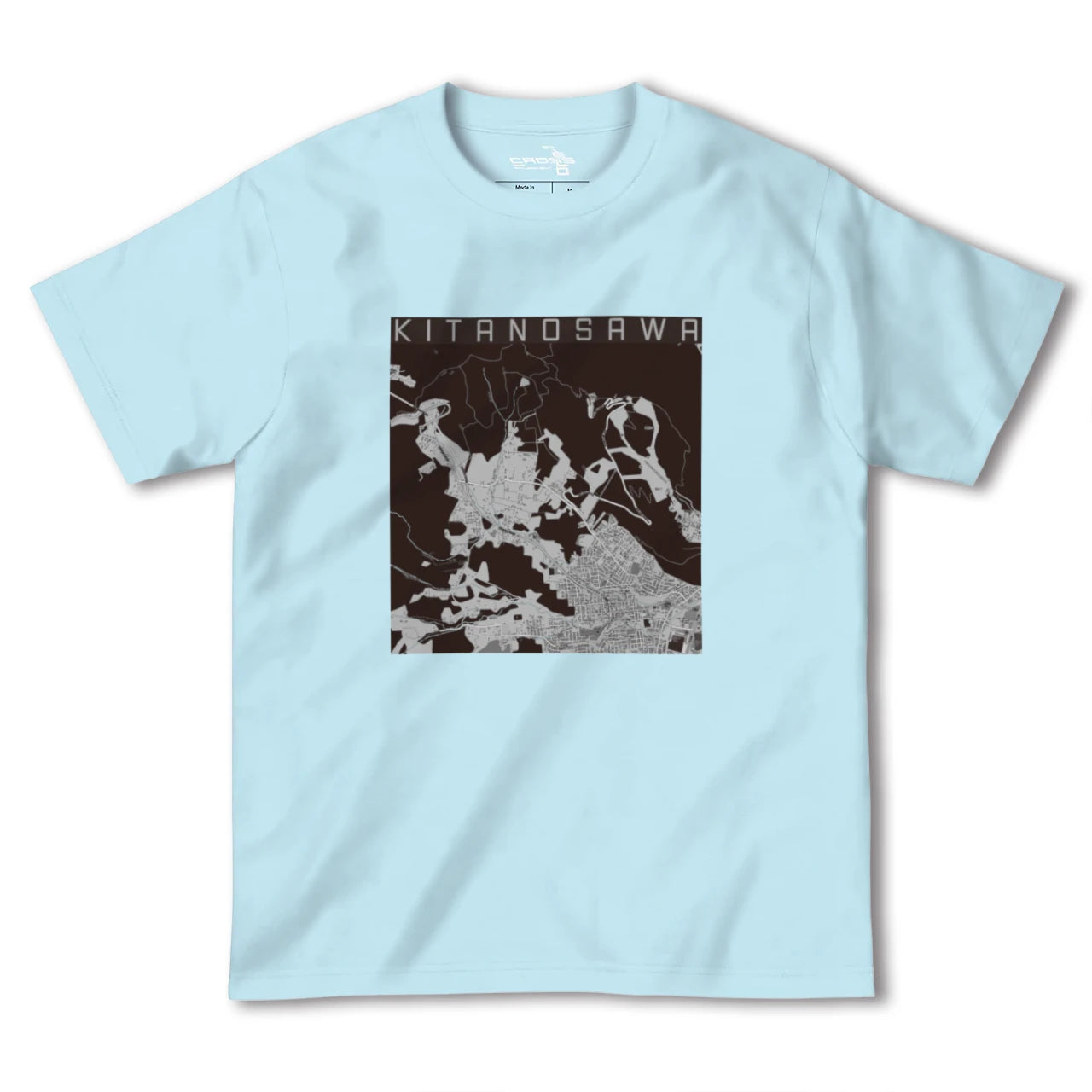 【北の沢(北海道)】地図柄ヘビーウェイトTシャツ