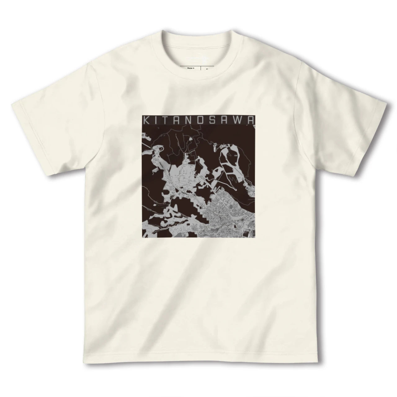 【北の沢(北海道)】地図柄ヘビーウェイトTシャツ