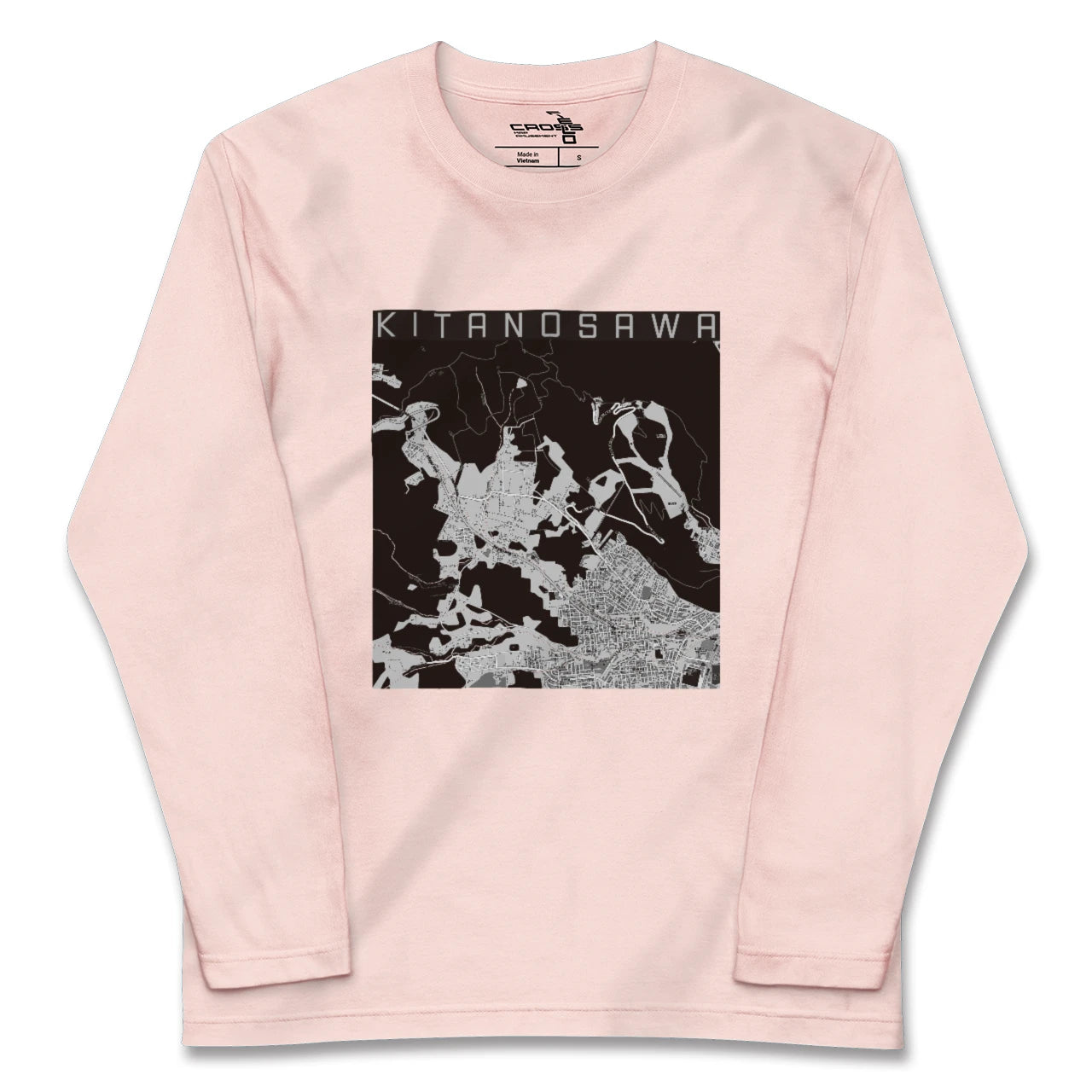 【北の沢(北海道)】地図柄ロングスリーブTシャツ