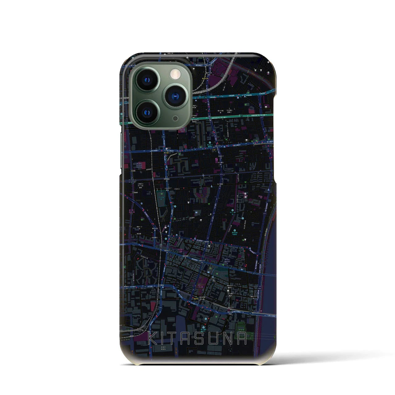 【北砂(東京都)】地図柄iPhoneケース(バックカバータイプ)