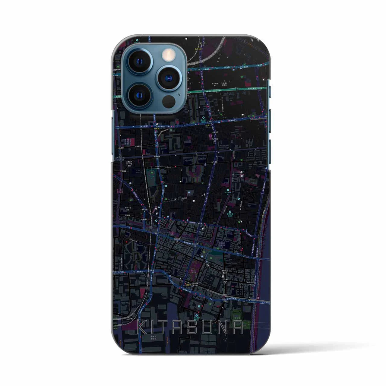 【北砂(東京都)】地図柄iPhoneケース(バックカバータイプ)