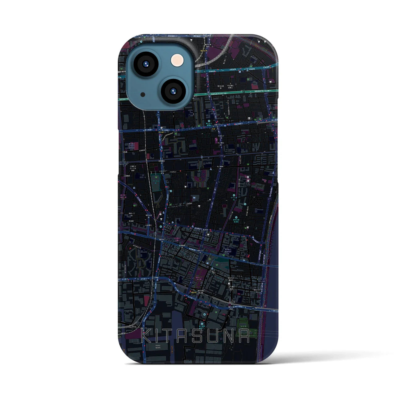 【北砂(東京都)】地図柄iPhoneケース(バックカバータイプ)