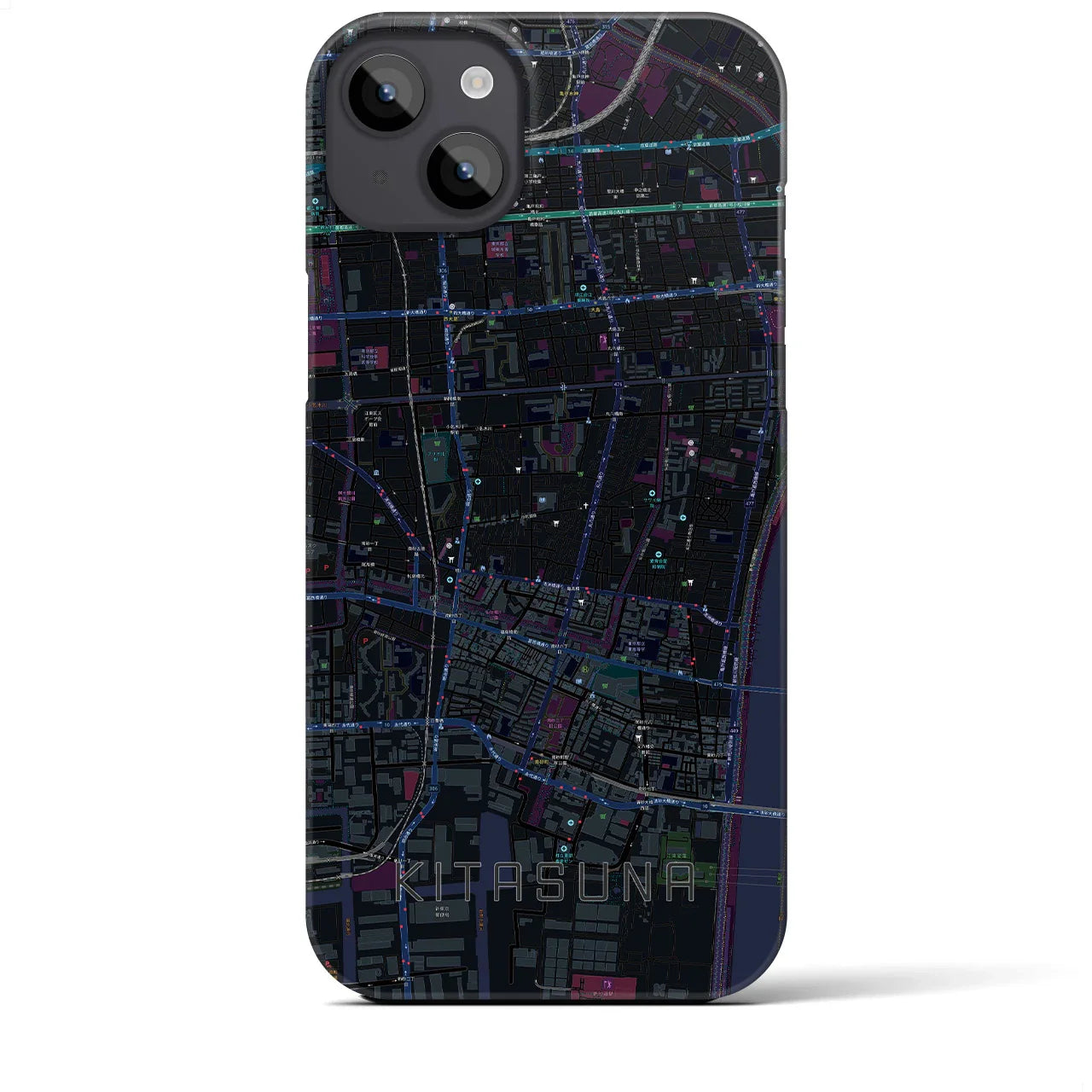 【北砂(東京都)】地図柄iPhoneケース(バックカバータイプ)