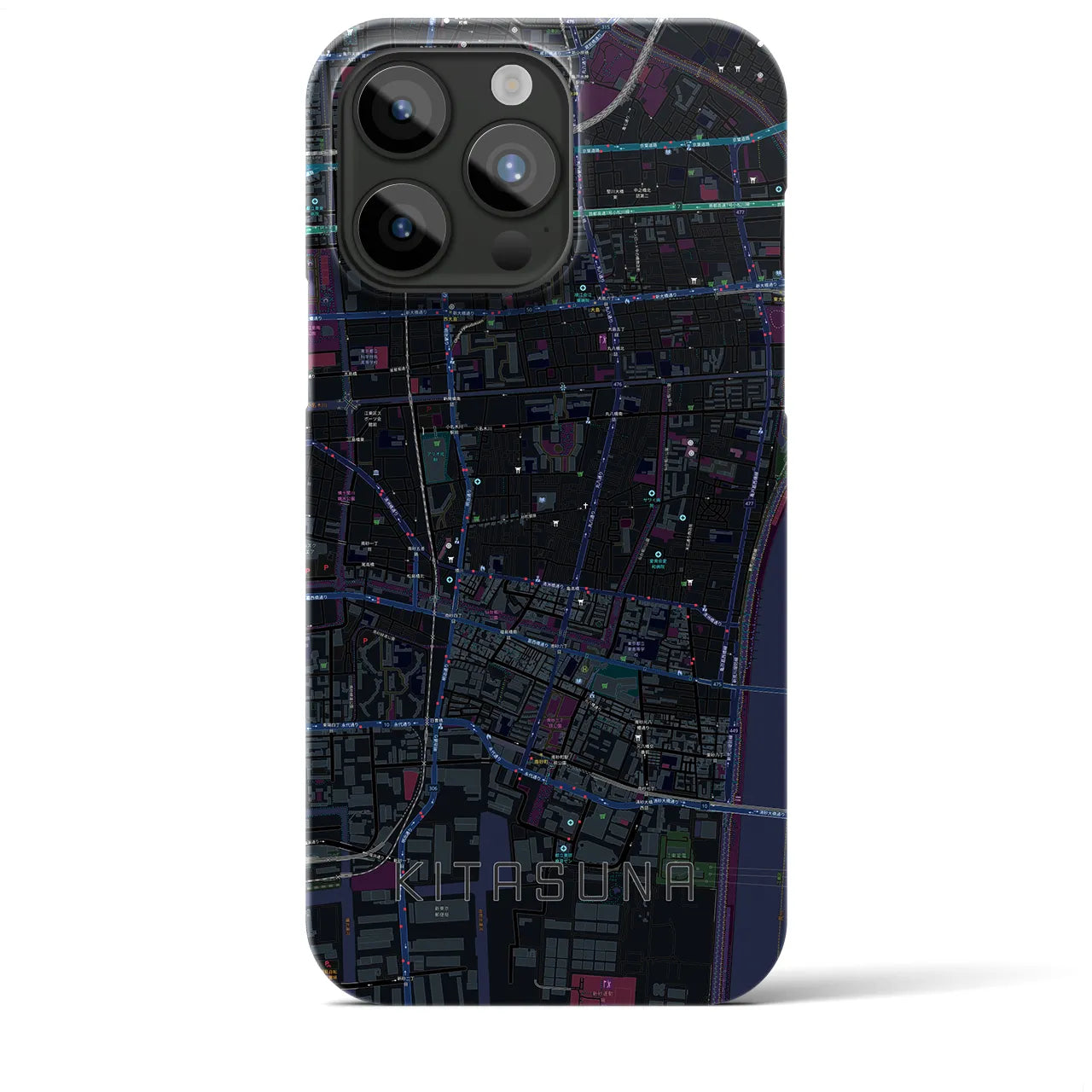 【北砂(東京都)】地図柄iPhoneケース(バックカバータイプ)