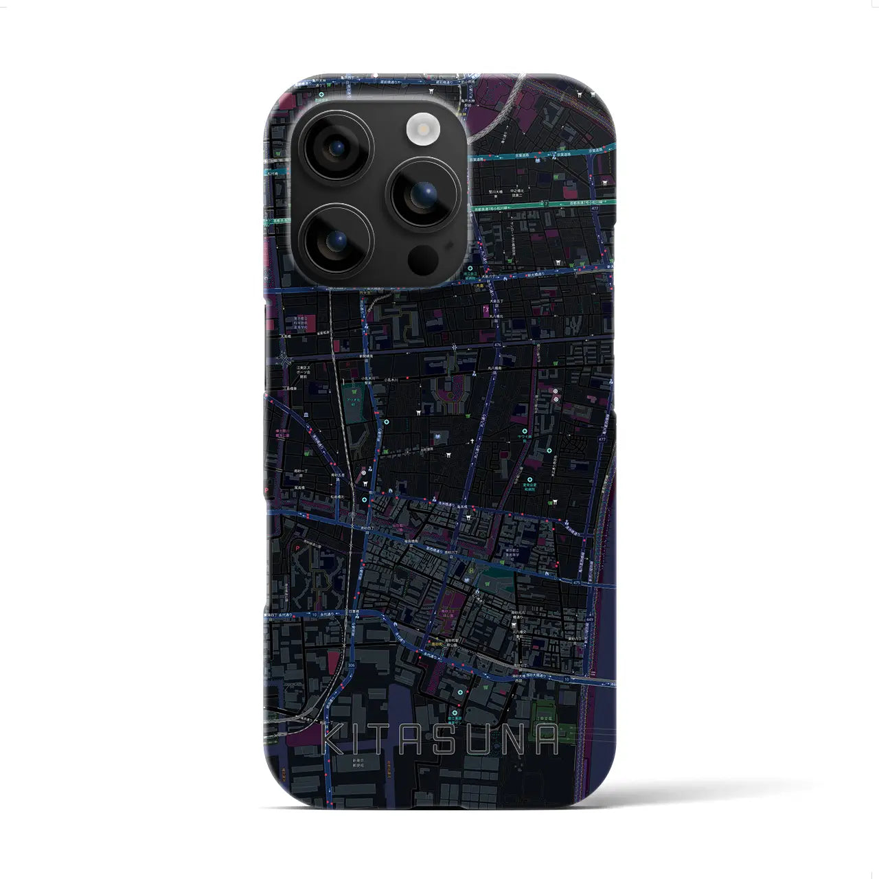 【北砂(東京都)】地図柄iPhoneケース(バックカバータイプ)