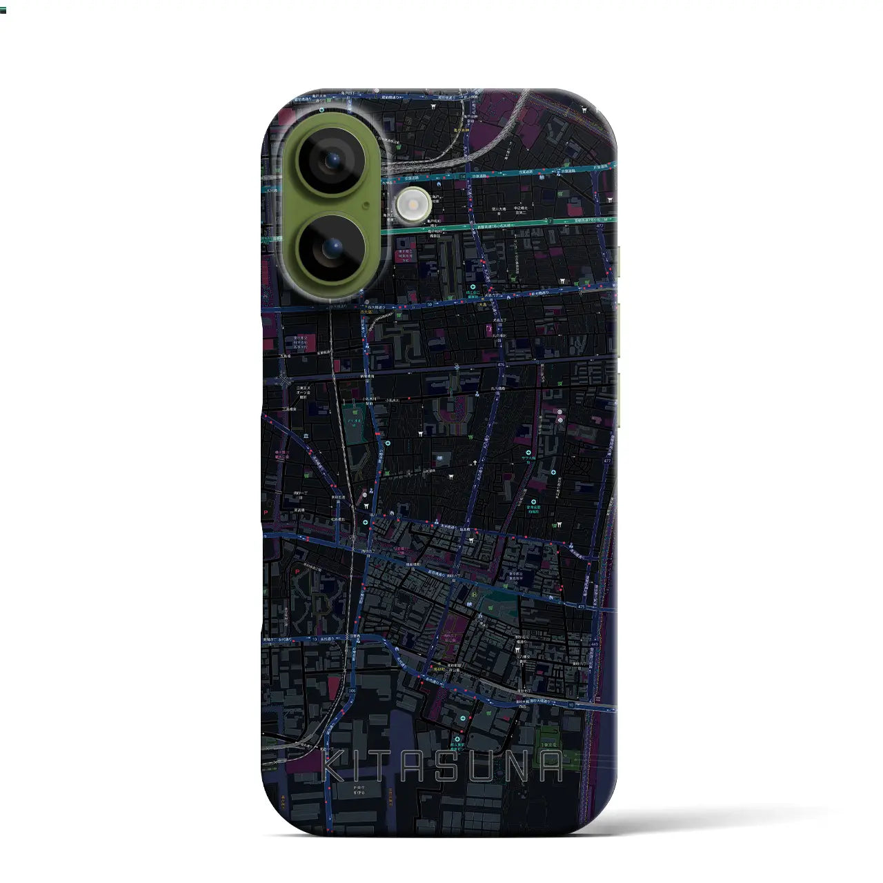 【北砂(東京都)】地図柄iPhoneケース(バックカバータイプ)