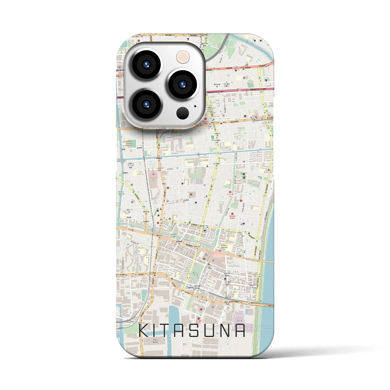 【北砂(東京都)】地図柄iPhoneケース(バックカバータイプ)