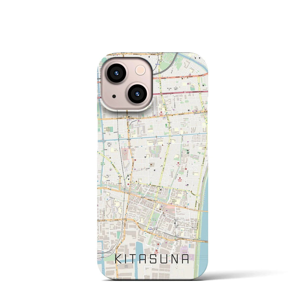 【北砂(東京都)】地図柄iPhoneケース(バックカバータイプ)