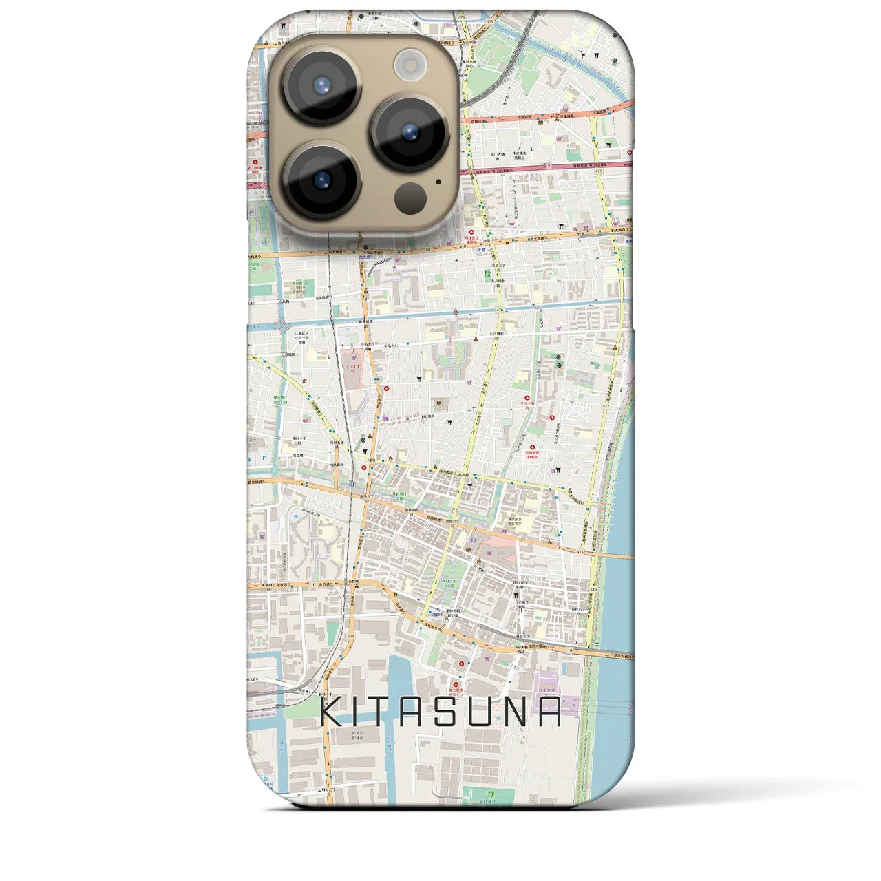 【北砂(東京都)】地図柄iPhoneケース(バックカバータイプ)