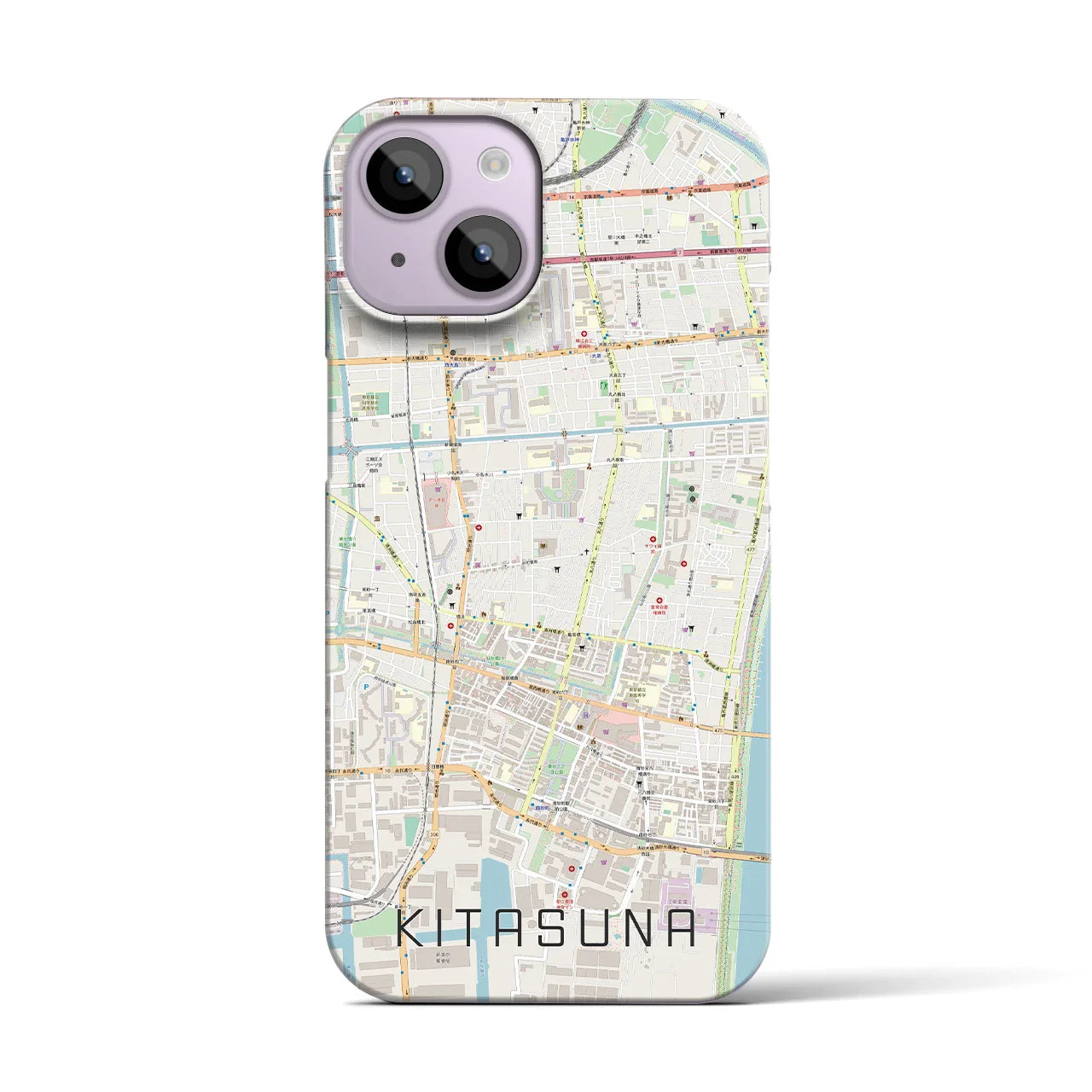 【北砂(東京都)】地図柄iPhoneケース(バックカバータイプ)