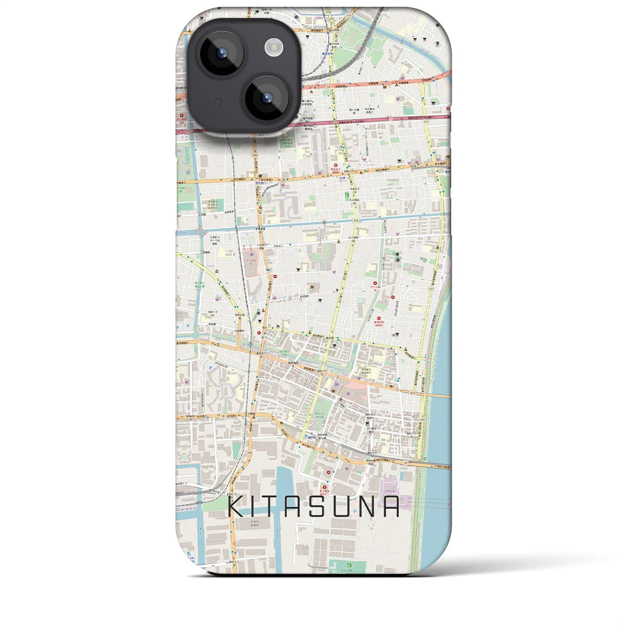 【北砂(東京都)】地図柄iPhoneケース(バックカバータイプ)