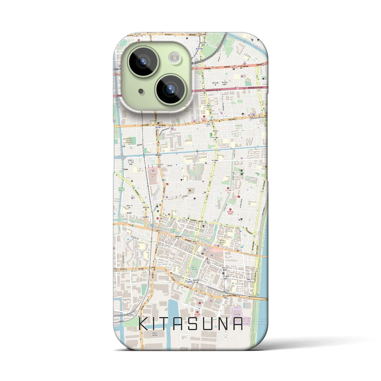 【北砂(東京都)】地図柄iPhoneケース(バックカバータイプ)