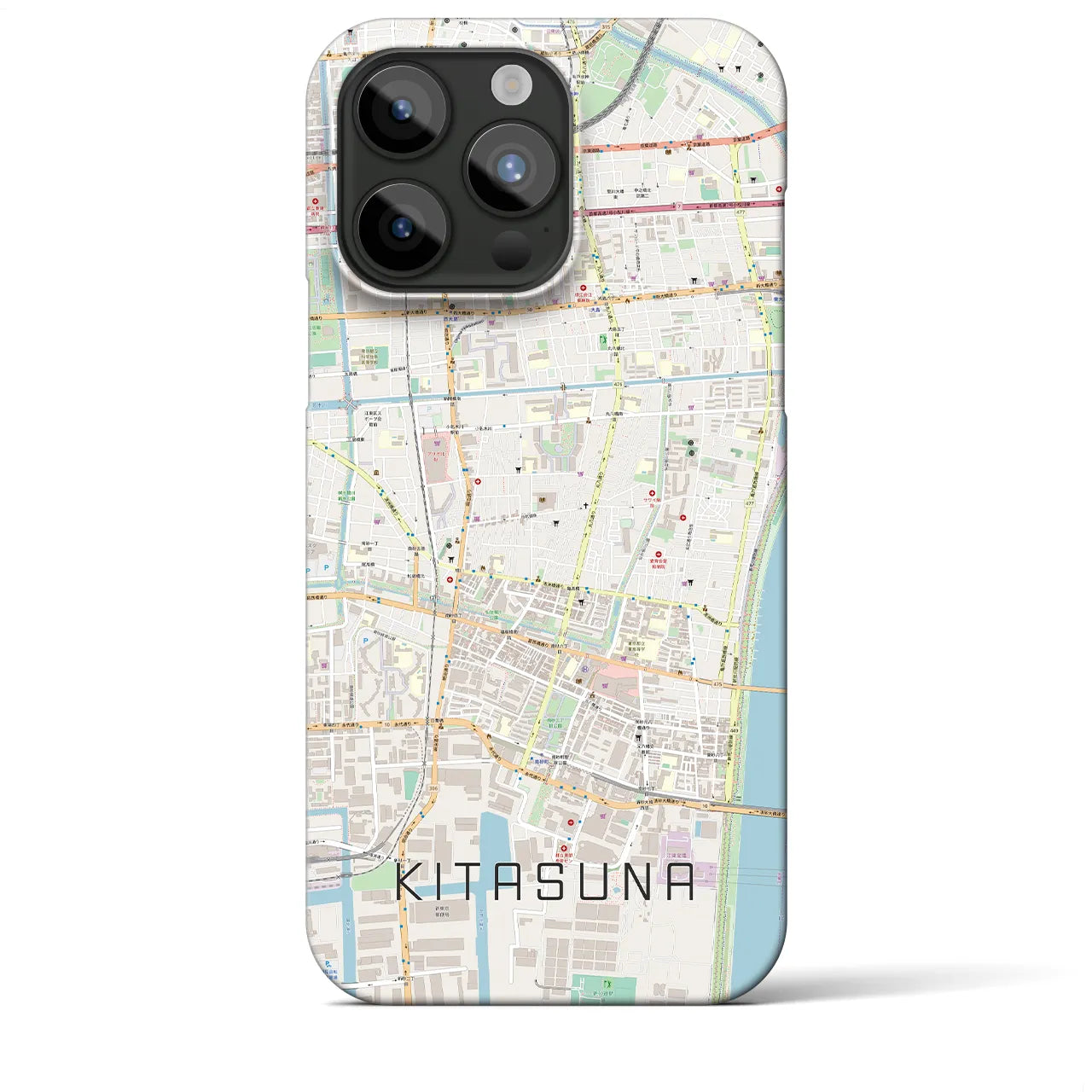 【北砂(東京都)】地図柄iPhoneケース(バックカバータイプ)
