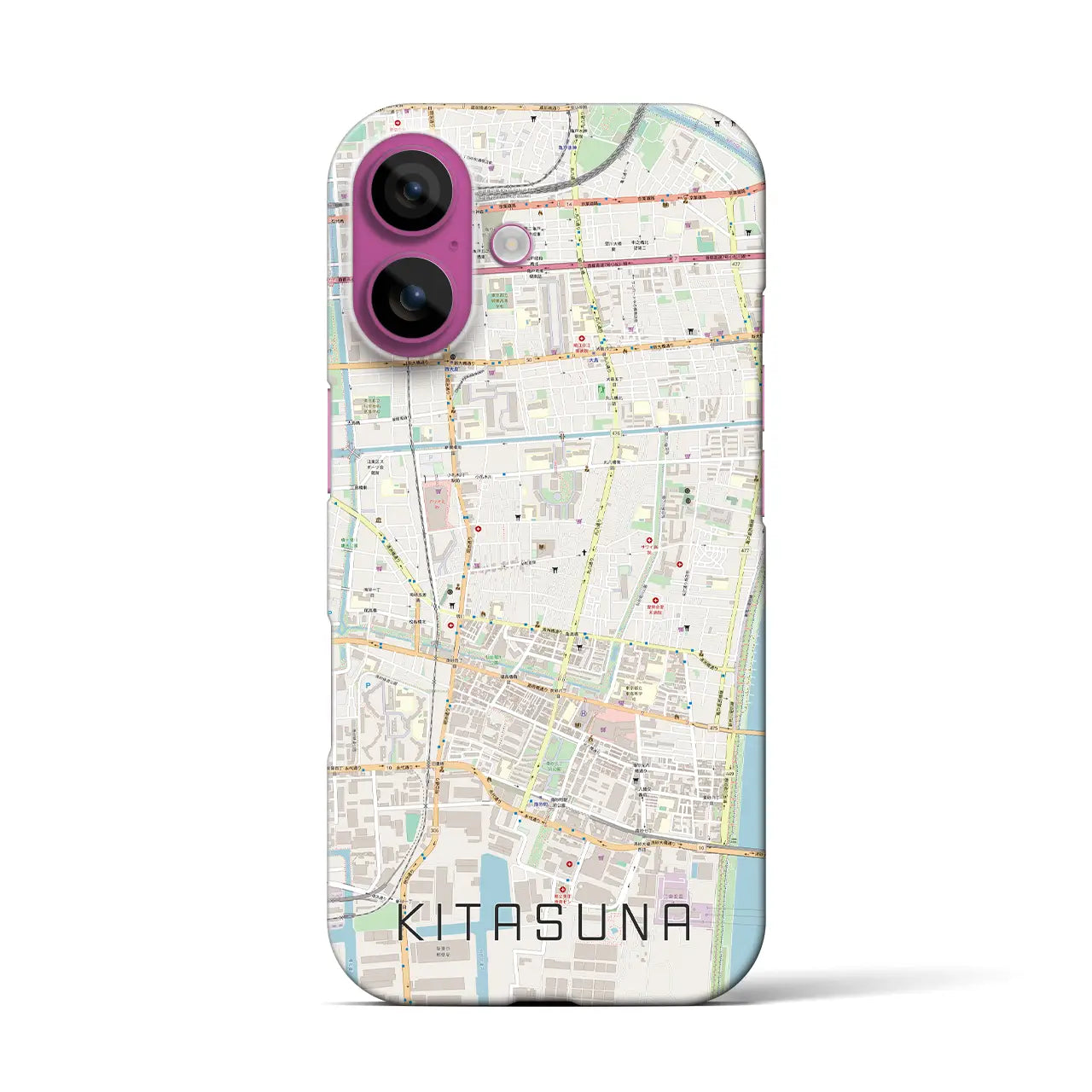 【北砂(東京都)】地図柄iPhoneケース(バックカバータイプ)