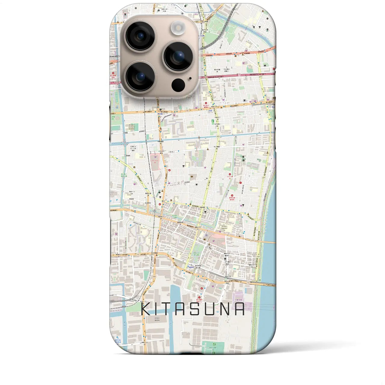 【北砂(東京都)】地図柄iPhoneケース(バックカバータイプ)