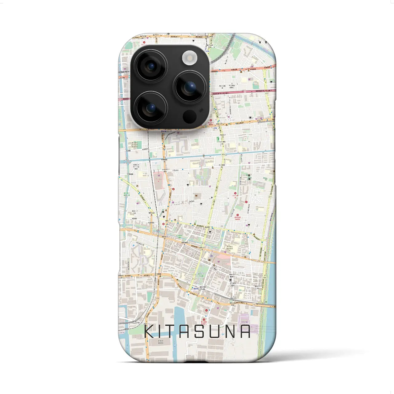 【北砂(東京都)】地図柄iPhoneケース(バックカバータイプ)