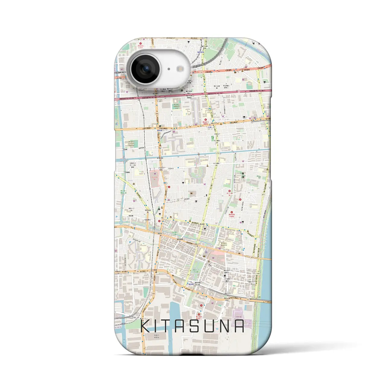 【北砂(東京都)】地図柄iPhoneケース(バックカバータイプ)