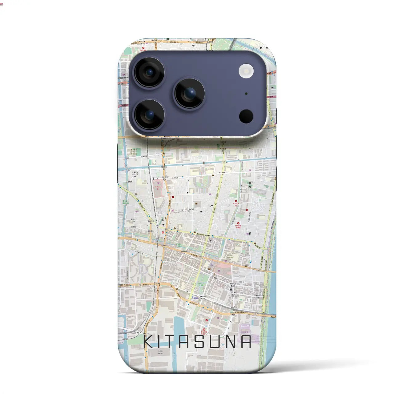 【北砂(東京都)】地図柄iPhoneケース(バックカバータイプ)ナチュラル・iPhone 17 Pro Max 用