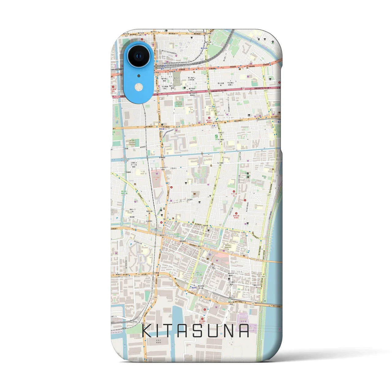 【北砂(東京都)】地図柄iPhoneケース(バックカバータイプ)