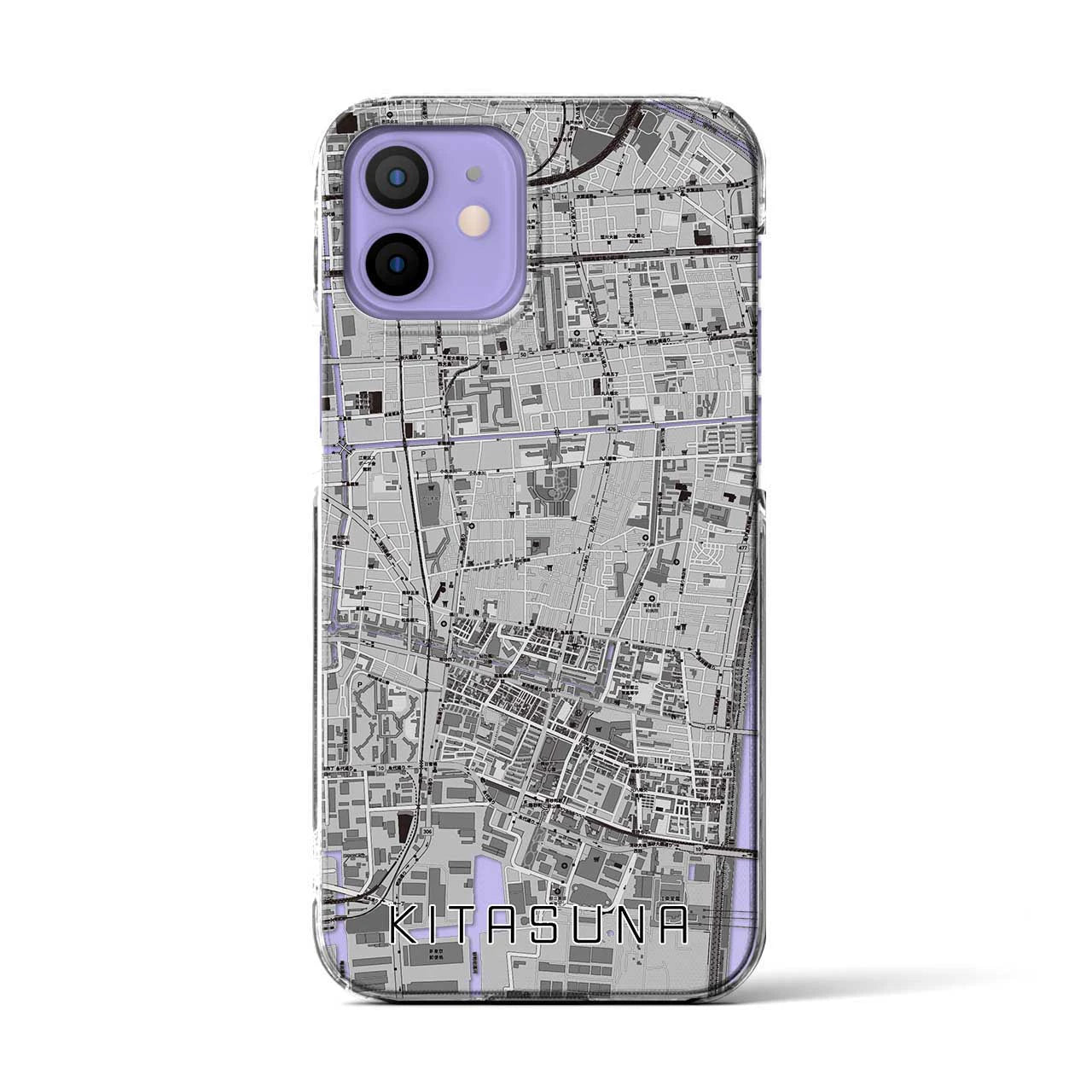 【北砂(東京都)】地図柄iPhoneケース(クリアタイプ)