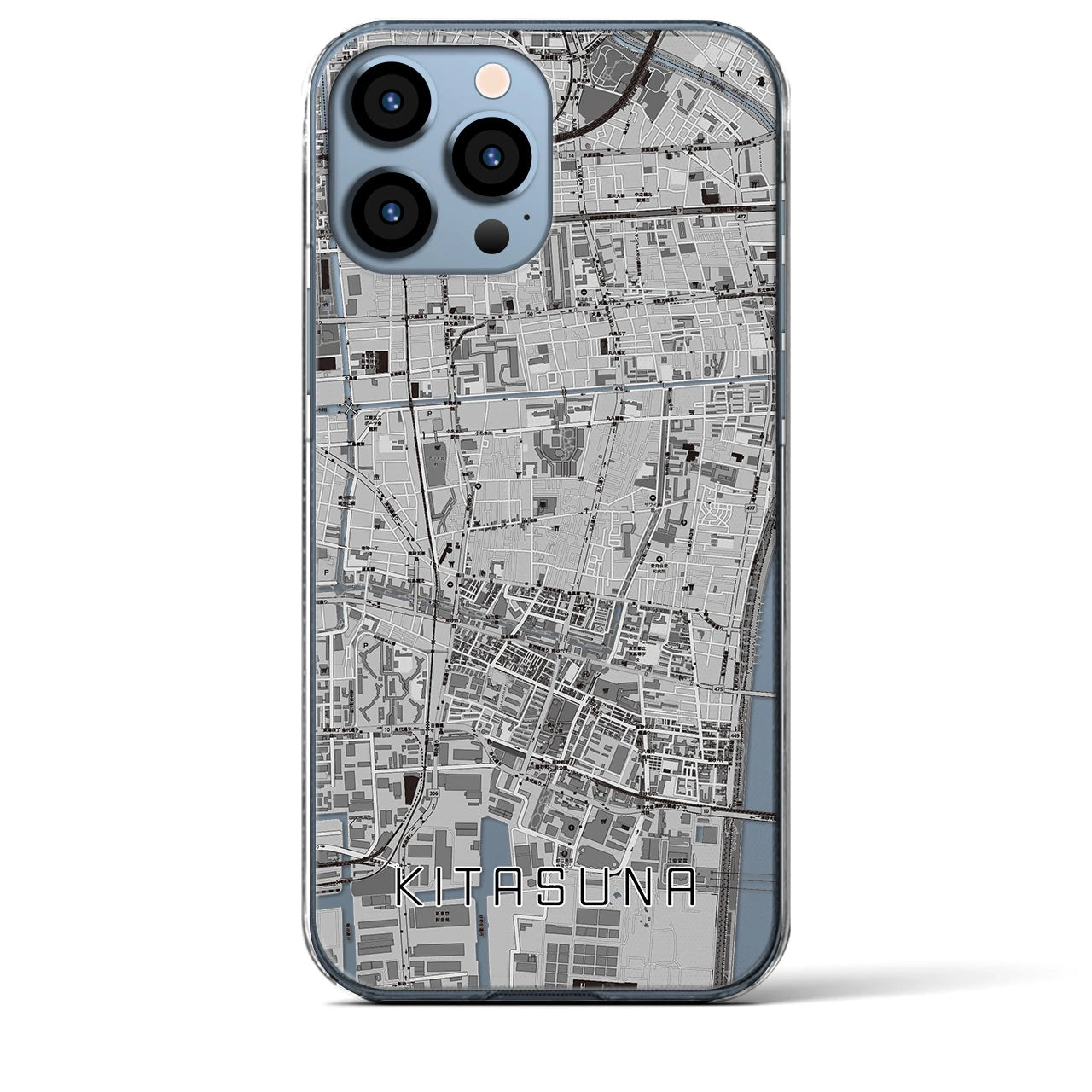 【北砂(東京都)】地図柄iPhoneケース(クリアタイプ)