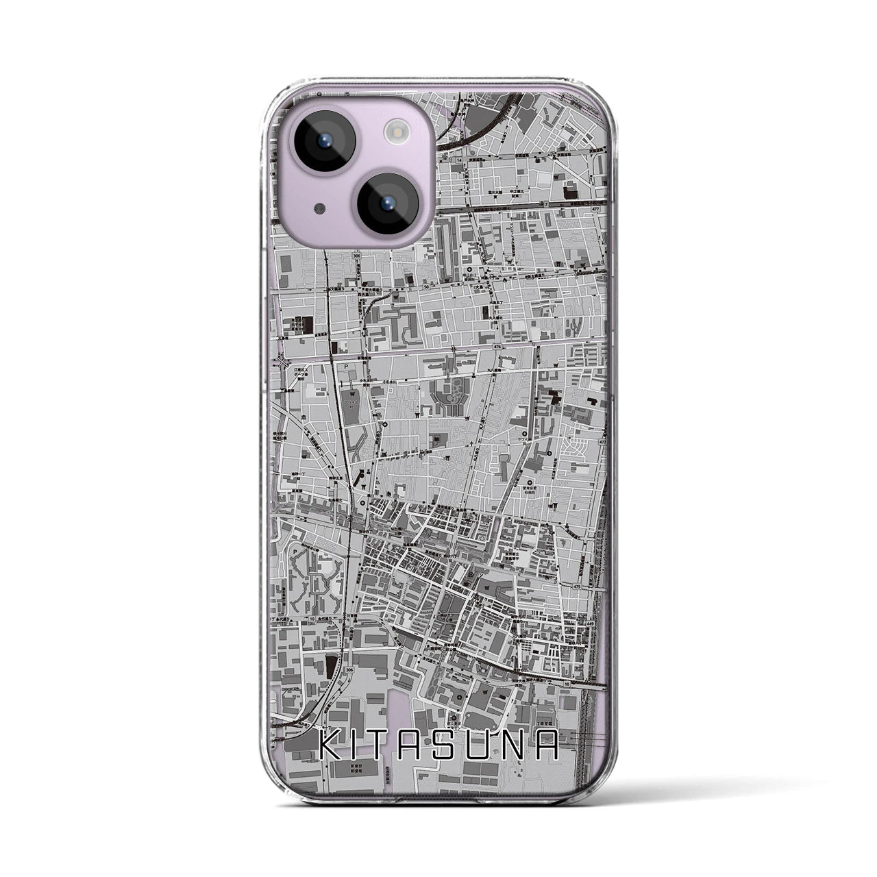 【北砂(東京都)】地図柄iPhoneケース(クリアタイプ)