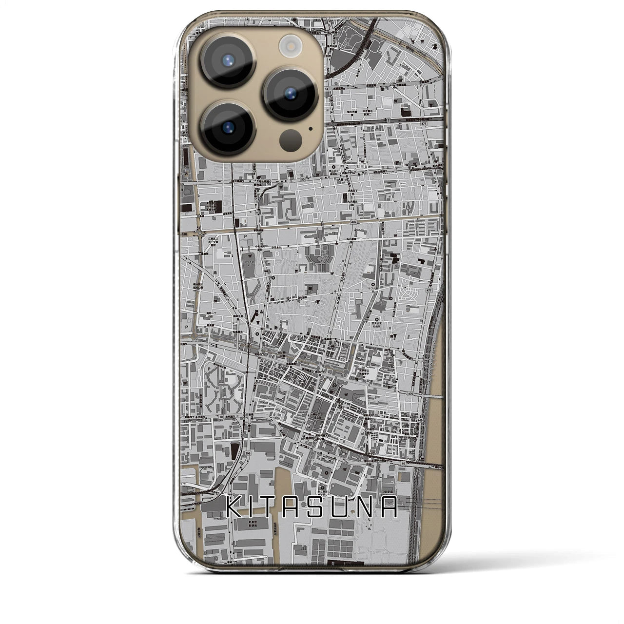 【北砂(東京都)】地図柄iPhoneケース(クリアタイプ)