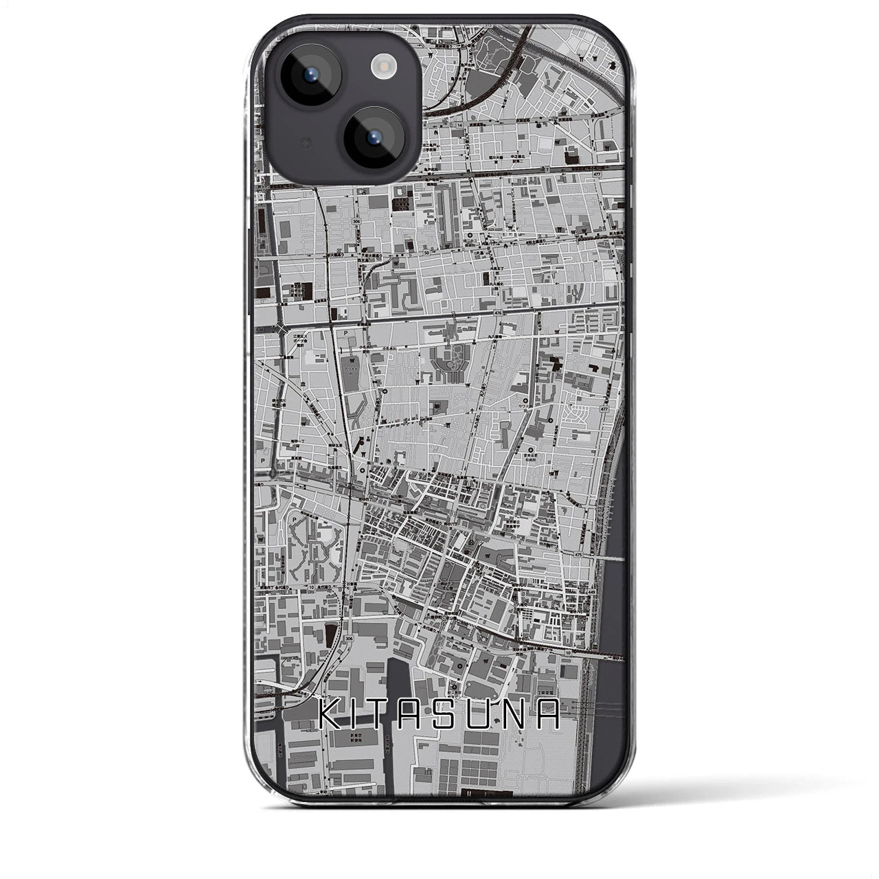 【北砂(東京都)】地図柄iPhoneケース(クリアタイプ)