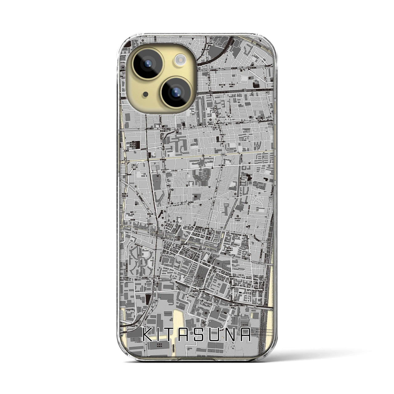 【北砂(東京都)】地図柄iPhoneケース(クリアタイプ)