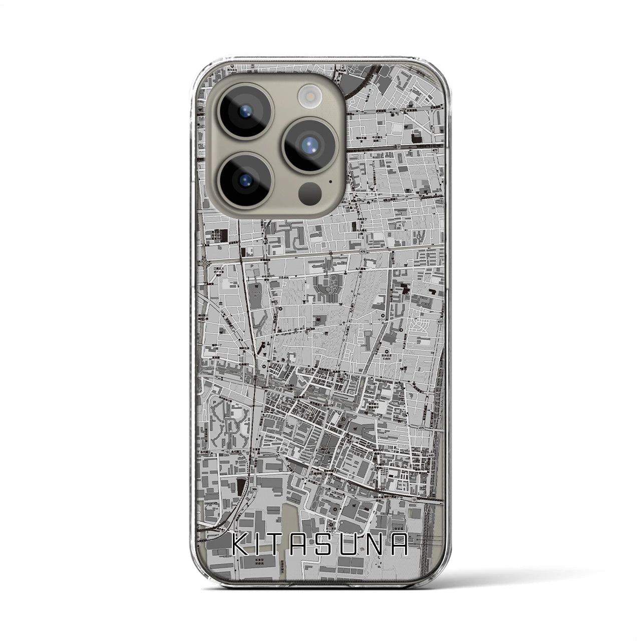 【北砂(東京都)】地図柄iPhoneケース(クリアタイプ)